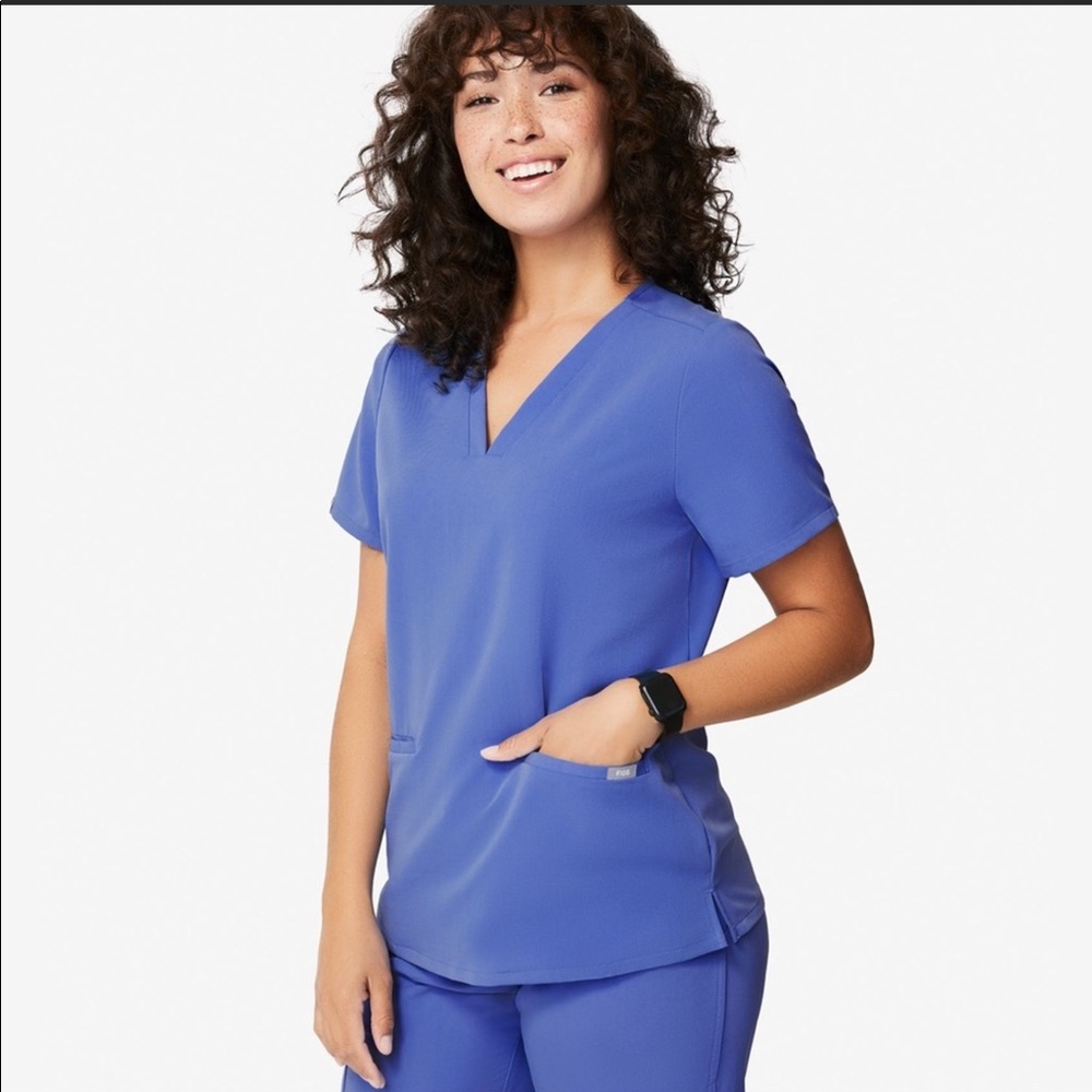 Figs Kade and Casma scrub set-color Denim